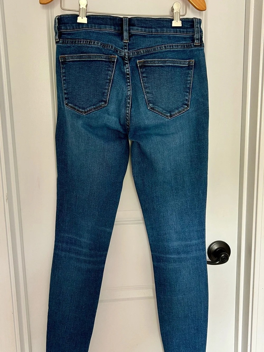 J. Crew 8” Toothpick Jeans in Medium Blue Denim